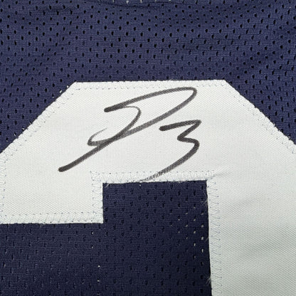 Autographed/Signed George Pickens Dallas Thanksgiving Day Football Jersey JSA COA