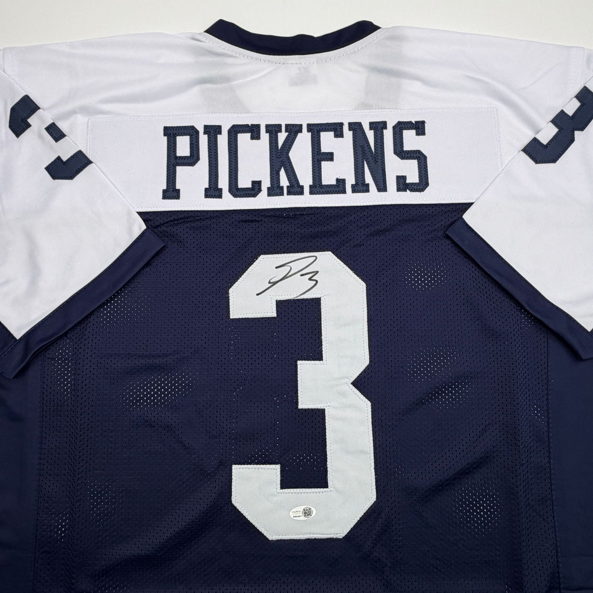 Autographed/Signed George Pickens Dallas Thanksgiving Day Football Jersey JSA COA