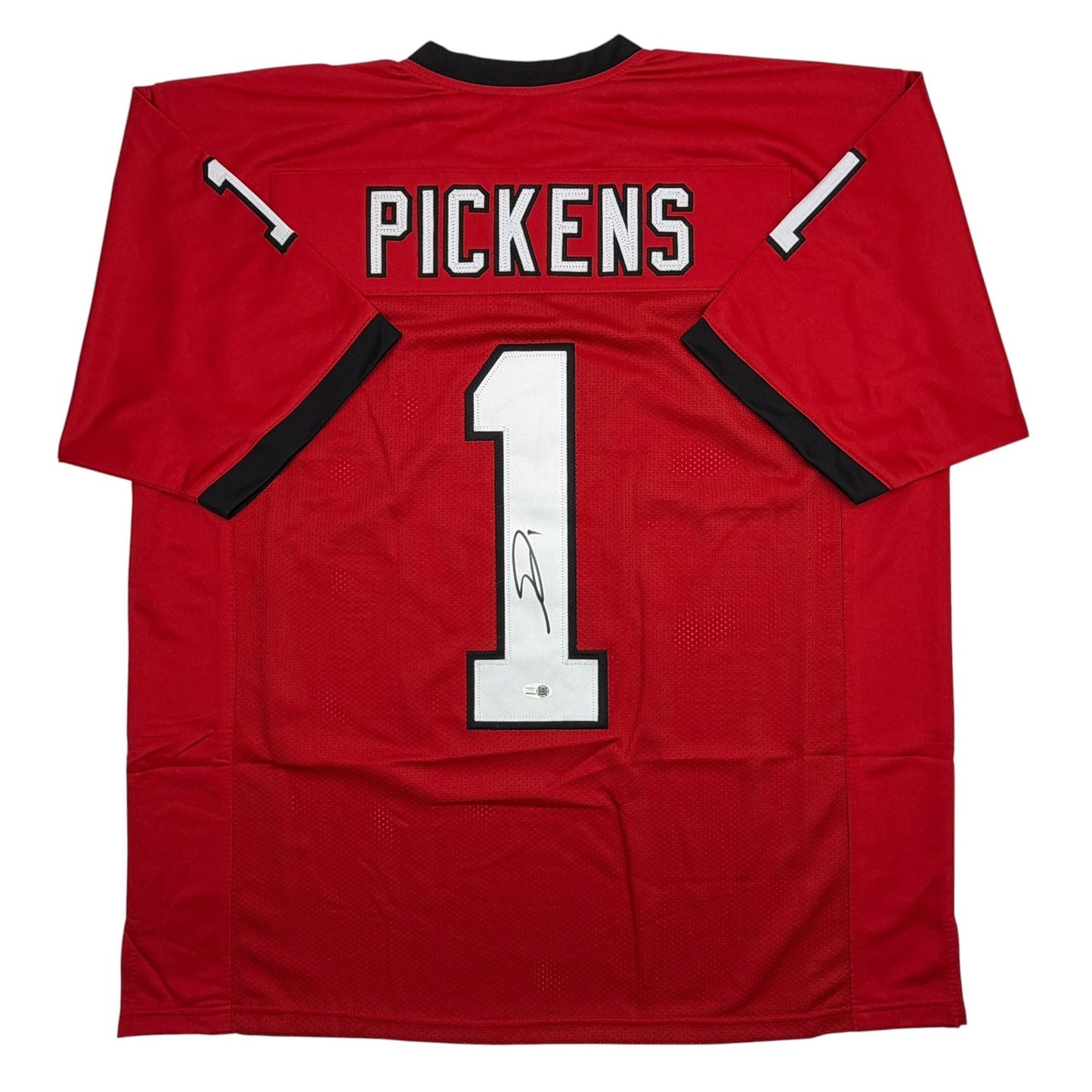 Autographed/Signed George Pickens Georgia Red College Football Jersey JSA COA
