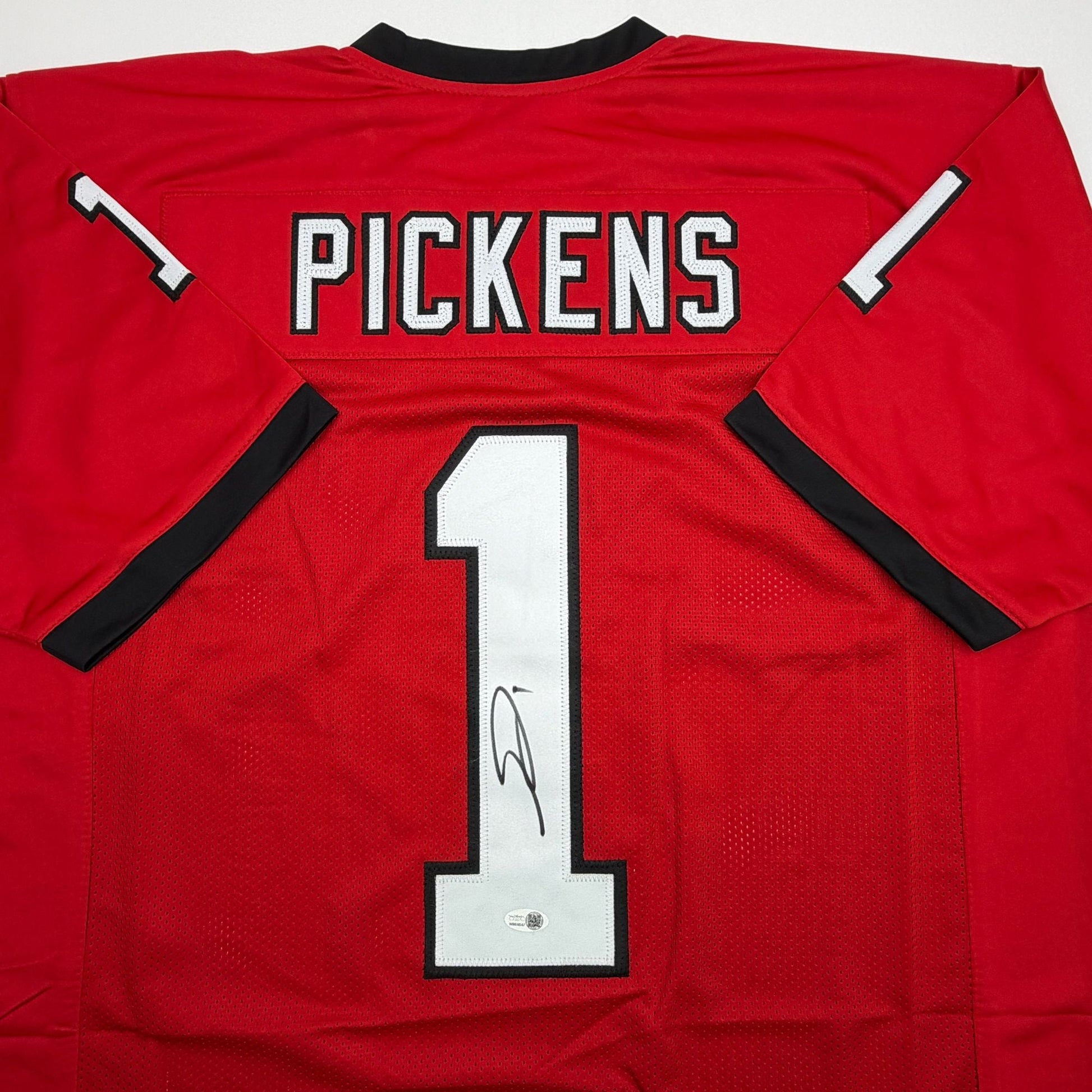 Autographed/Signed George Pickens Georgia Red College Football Jersey JSA COA