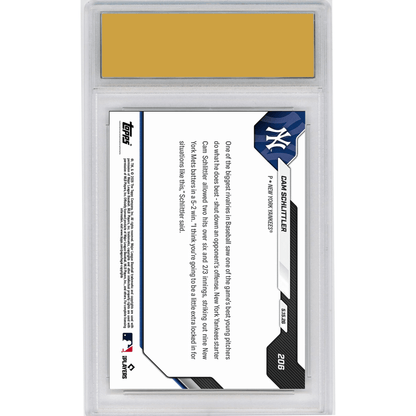 Graded 2026 Topps Now Cam Schlittler #206 Dazzles with 9Ks in Winning Subway Series Debut New York Yankees Rookie RC Baseball Card HOFSM 10 Gem Mint