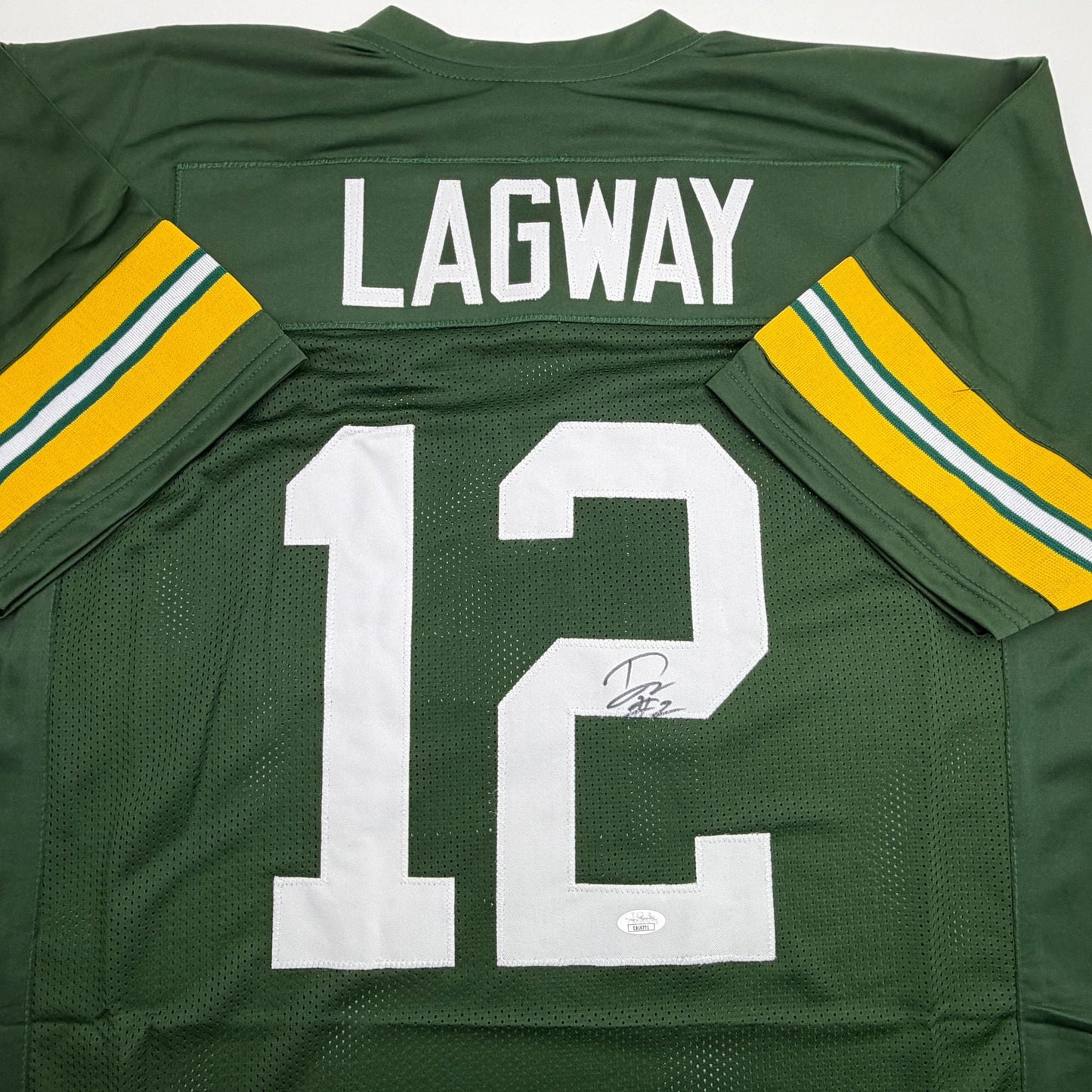 Autographed/Signed DJ Lagway Baylor Green College Football Jersey JSA COA