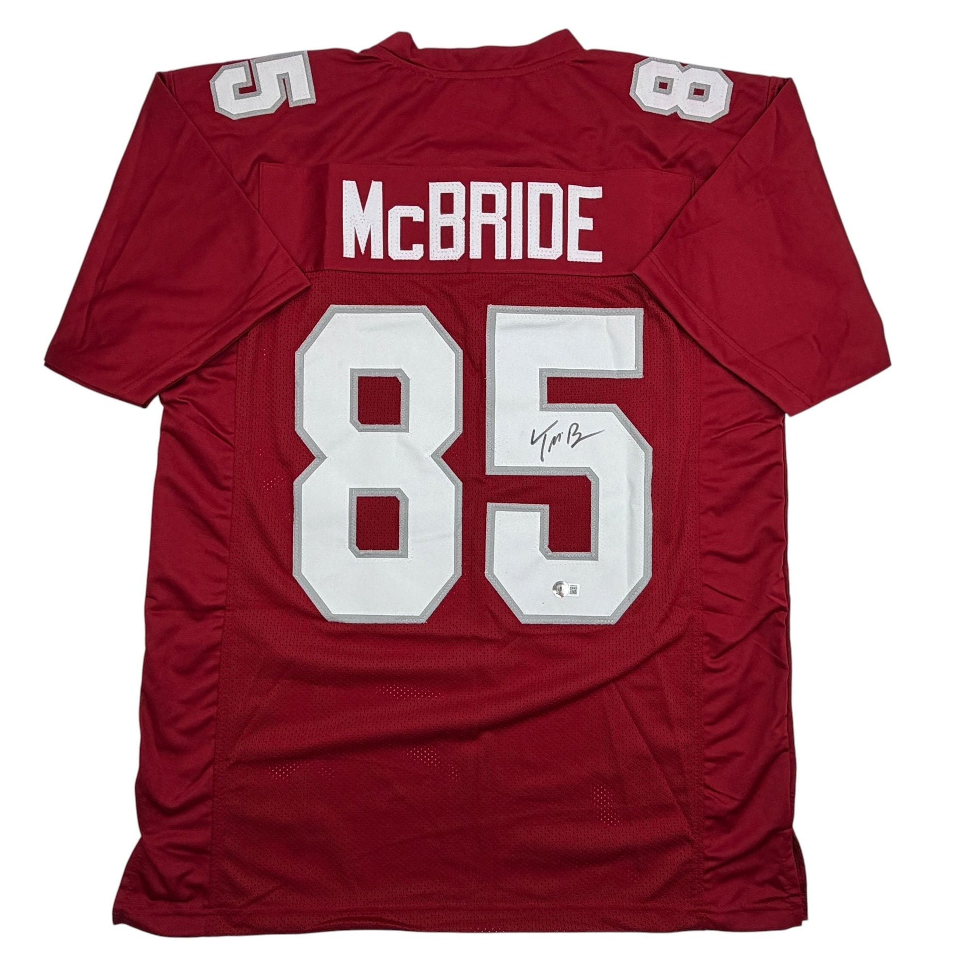 Autographed/Signed Trey McBride Arizona Red Football Jersey Beckett BAS COA