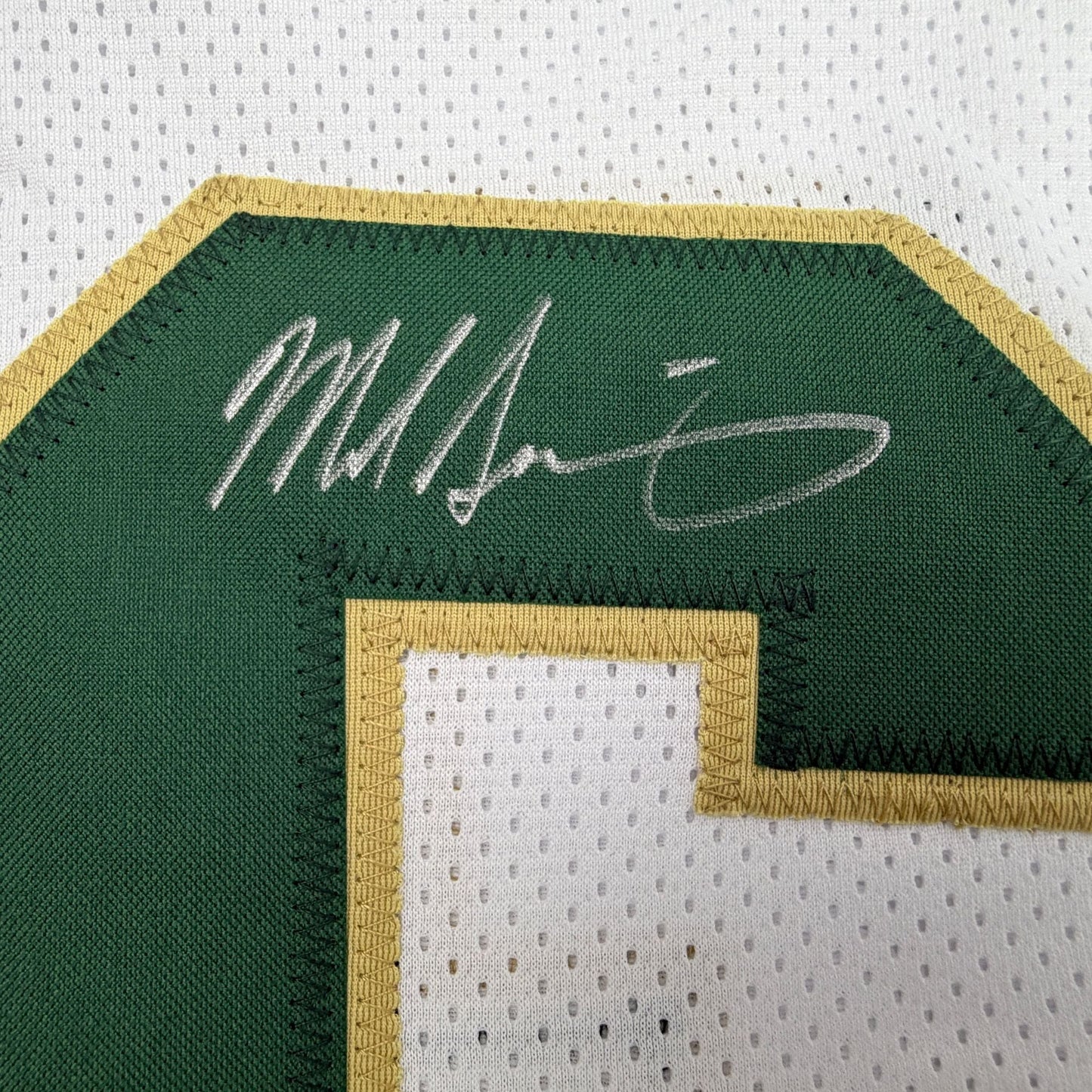 Autographed/Signed Mike Singletary Baylor White College Football Jersey Beckett BAS COA