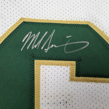 Autographed/Signed Mike Singletary Baylor White College Football Jersey Beckett BAS COA