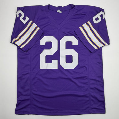Autographed/Signed Clinton Jones Minnesota Purple Football Jersey JSA COA