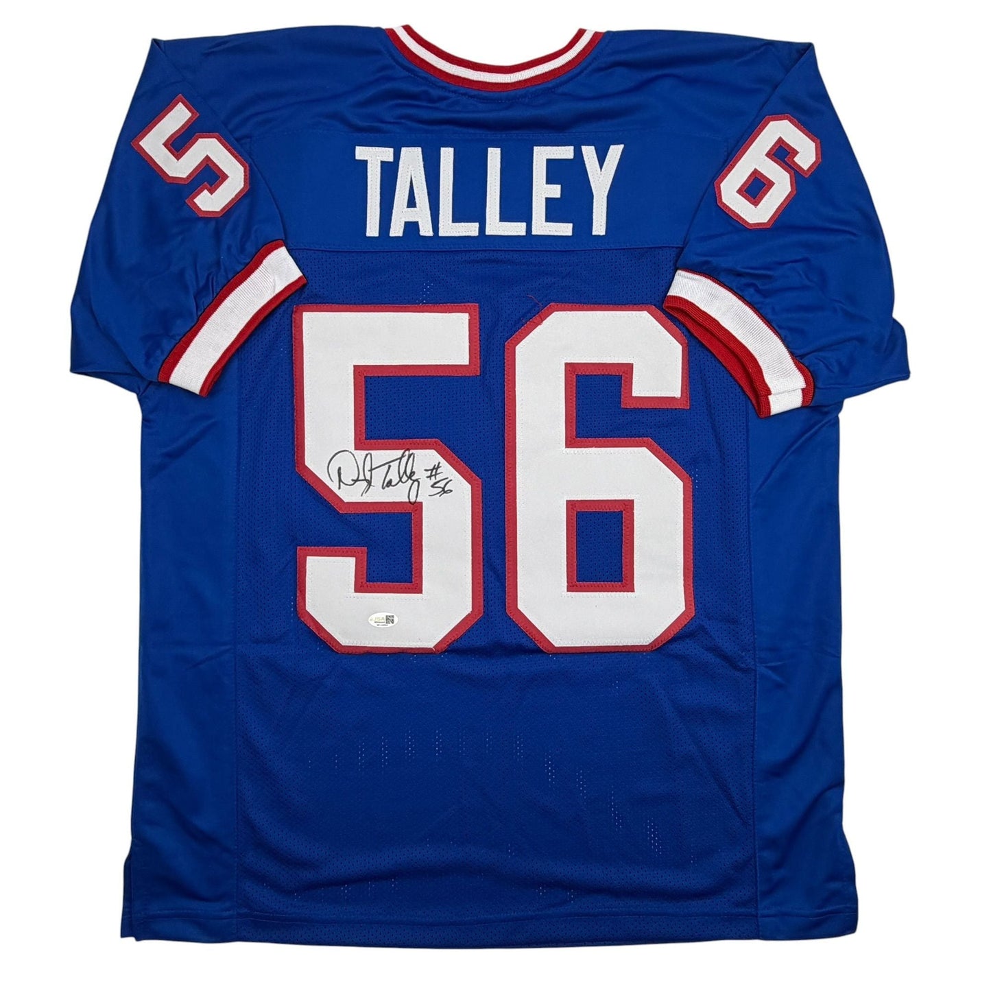Autographed/Signed Darryl Talley Buffalo Blue Football Jersey JSA COA