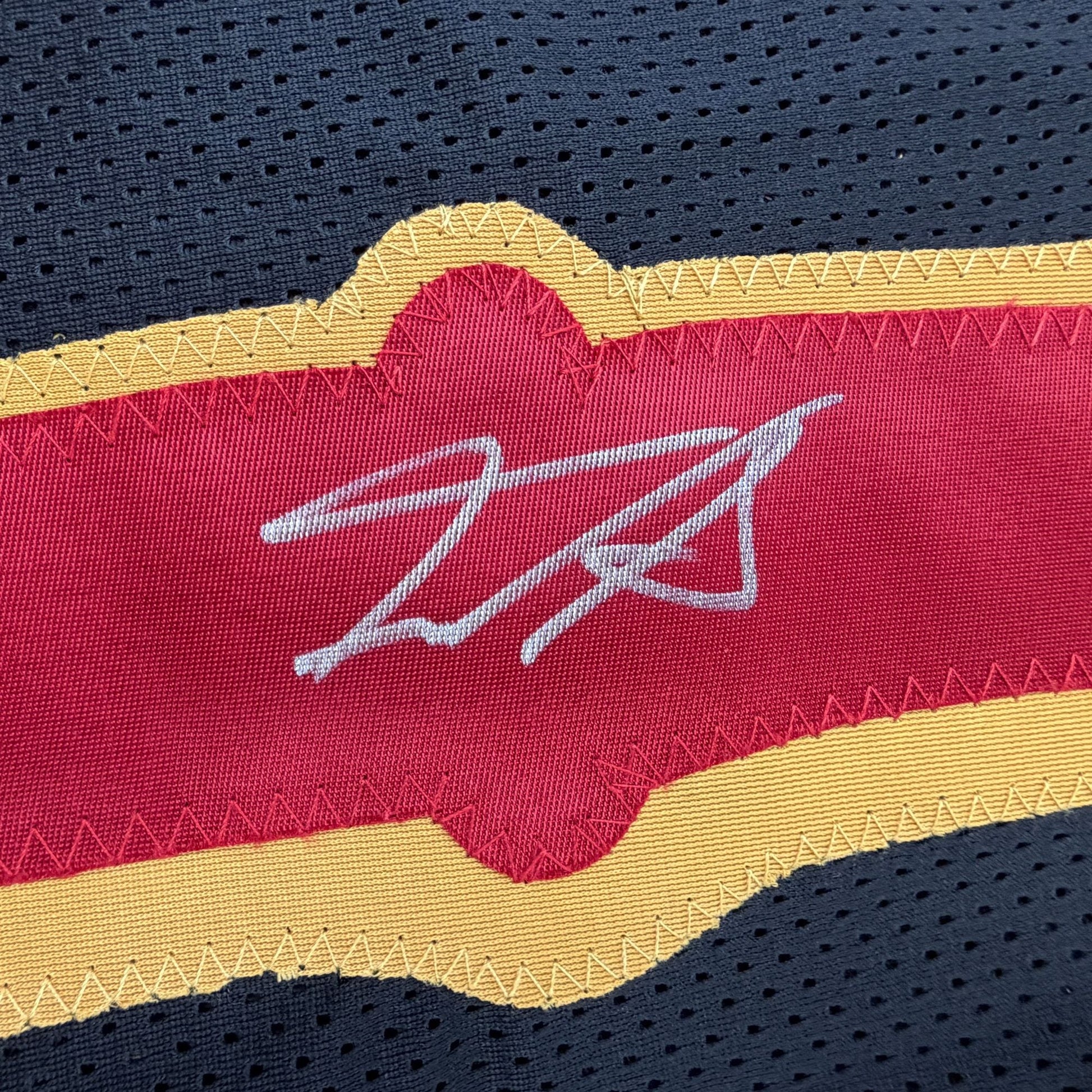 Autographed/Signed Isaac Guerendo San Francisco Black Rivalries Collection Football Jersey Beckett BAS COA