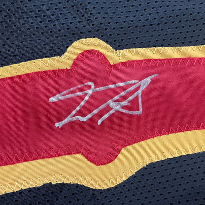 Autographed/Signed Isaac Guerendo San Francisco Black Rivalries Collection Football Jersey Beckett BAS COA
