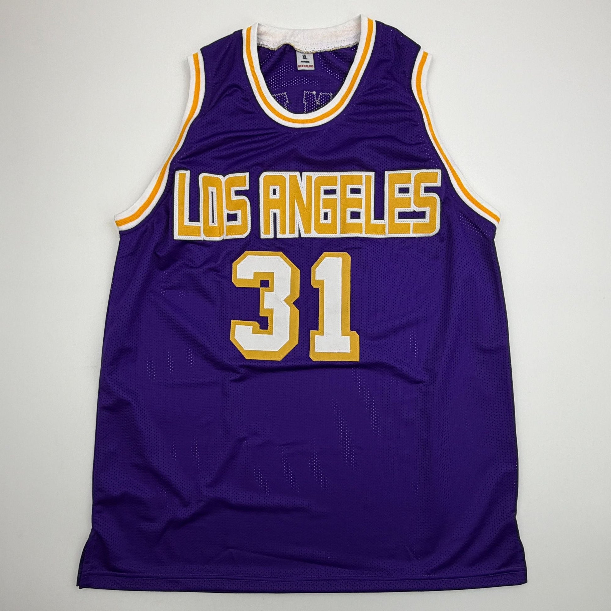 Autographed/Signed Kurt Rambis Los Angeles Purple Basketball Jersey Beckett BAS COA