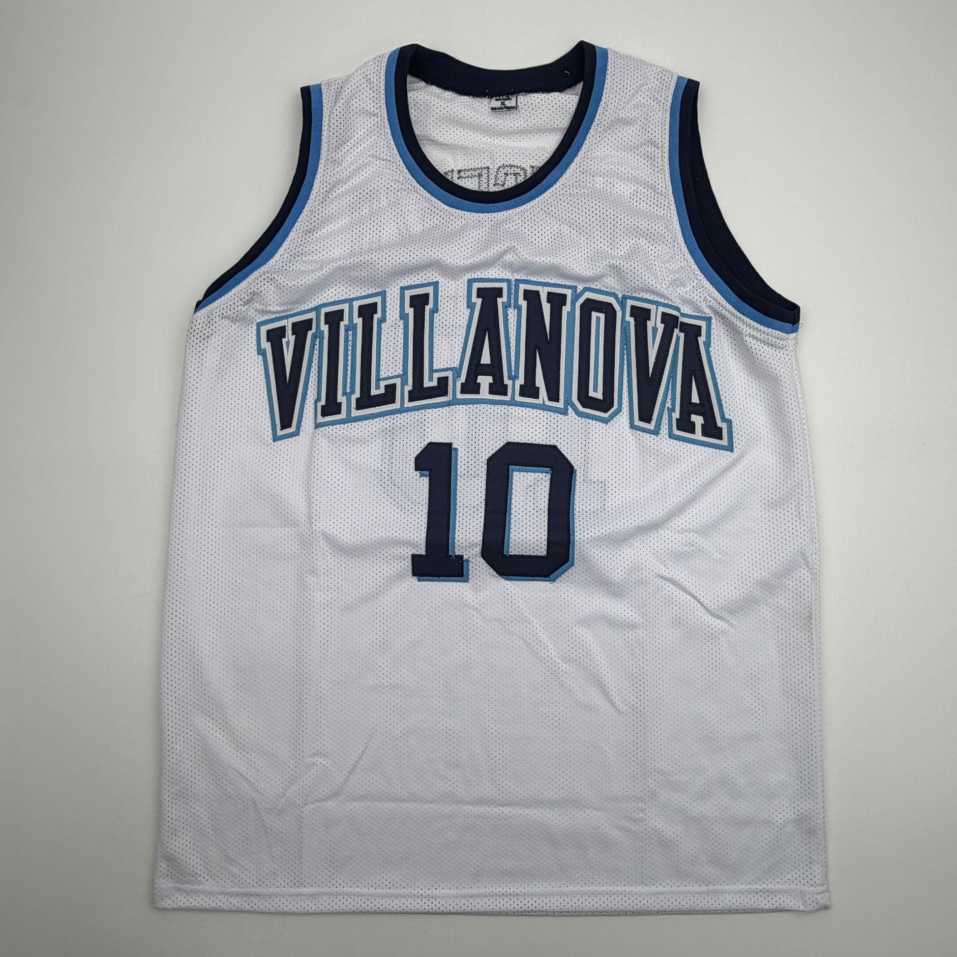 Autographed/Signed Donte DiVincenzo Villanova White College Basketball Jersey Beckett BAS COA