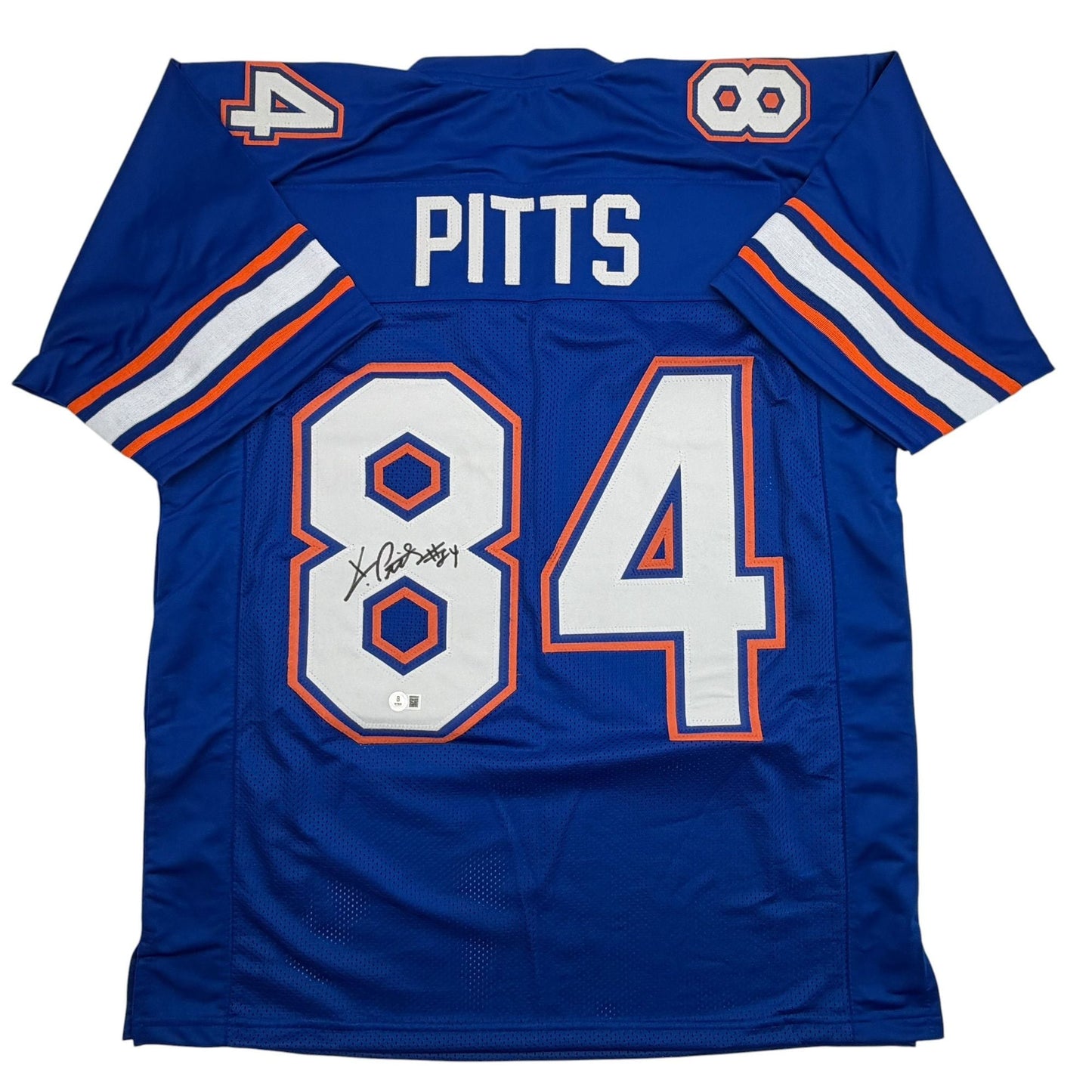 Autographed/Signed Kyle Pitts Florida Blue College Football Jersey JSA COA