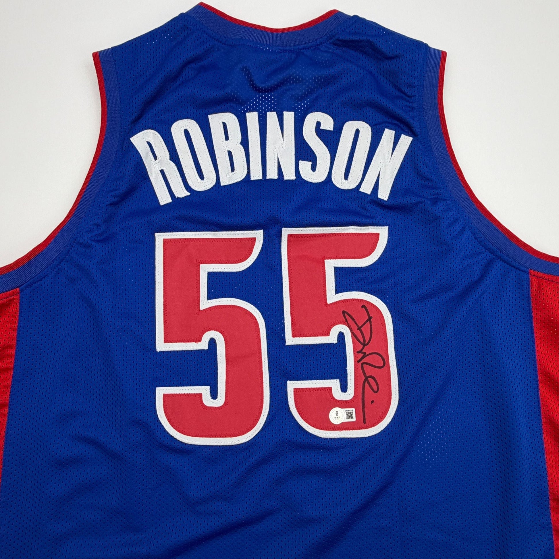Autographed/Signed Duncan Robinson Detroit Blue Basketball Jersey Beckett BAS COA