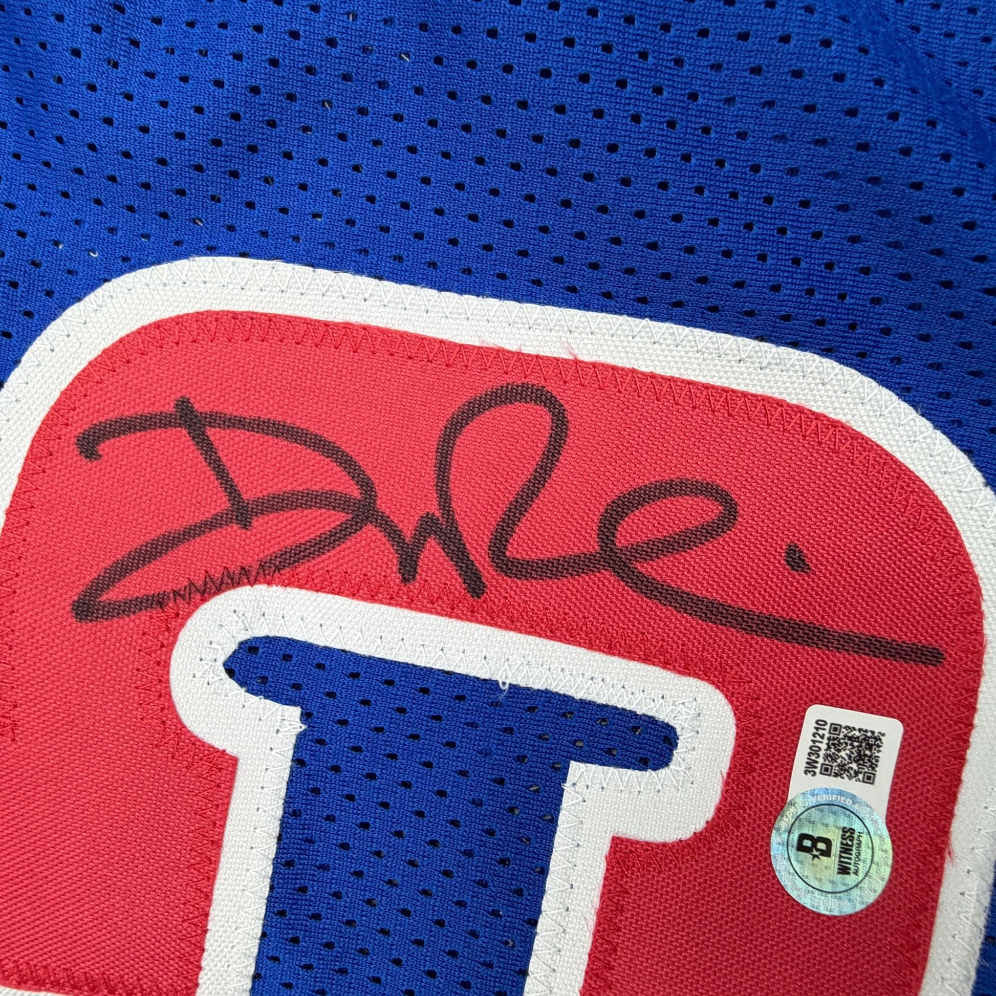 Autographed/Signed Duncan Robinson Detroit Blue Basketball Jersey Beckett BAS COA