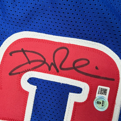 Autographed/Signed Duncan Robinson Detroit Blue Basketball Jersey Beckett BAS COA