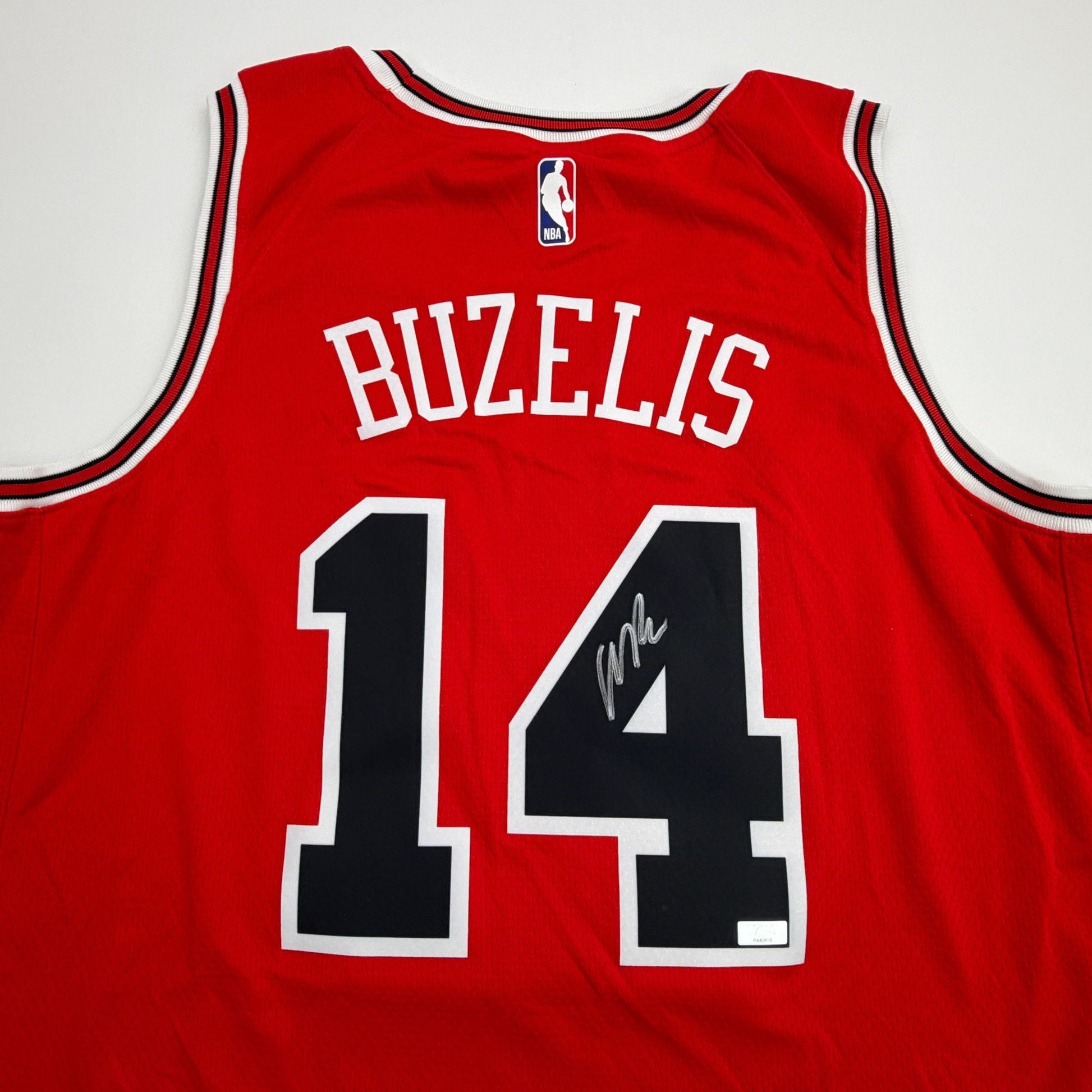 Autographed/Signed Matas Buzelis Chicago Bulls Red Authentic Basketball Jersey Panini COA