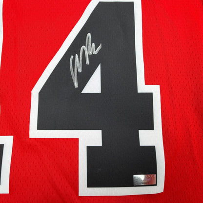 Autographed/Signed Matas Buzelis Chicago Bulls Red Authentic Basketball Jersey Panini COA