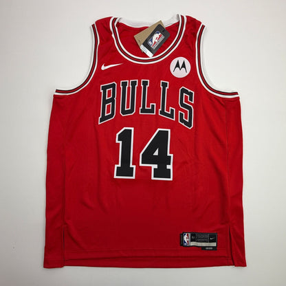 Autographed/Signed Matas Buzelis Chicago Bulls Red Authentic Basketball Jersey Panini COA