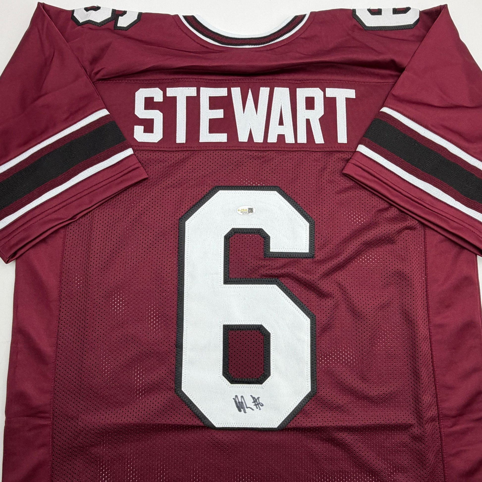 Autographed/Signed Dylan Stewart South Carolina Maroon College Football Jersey JSA COA
