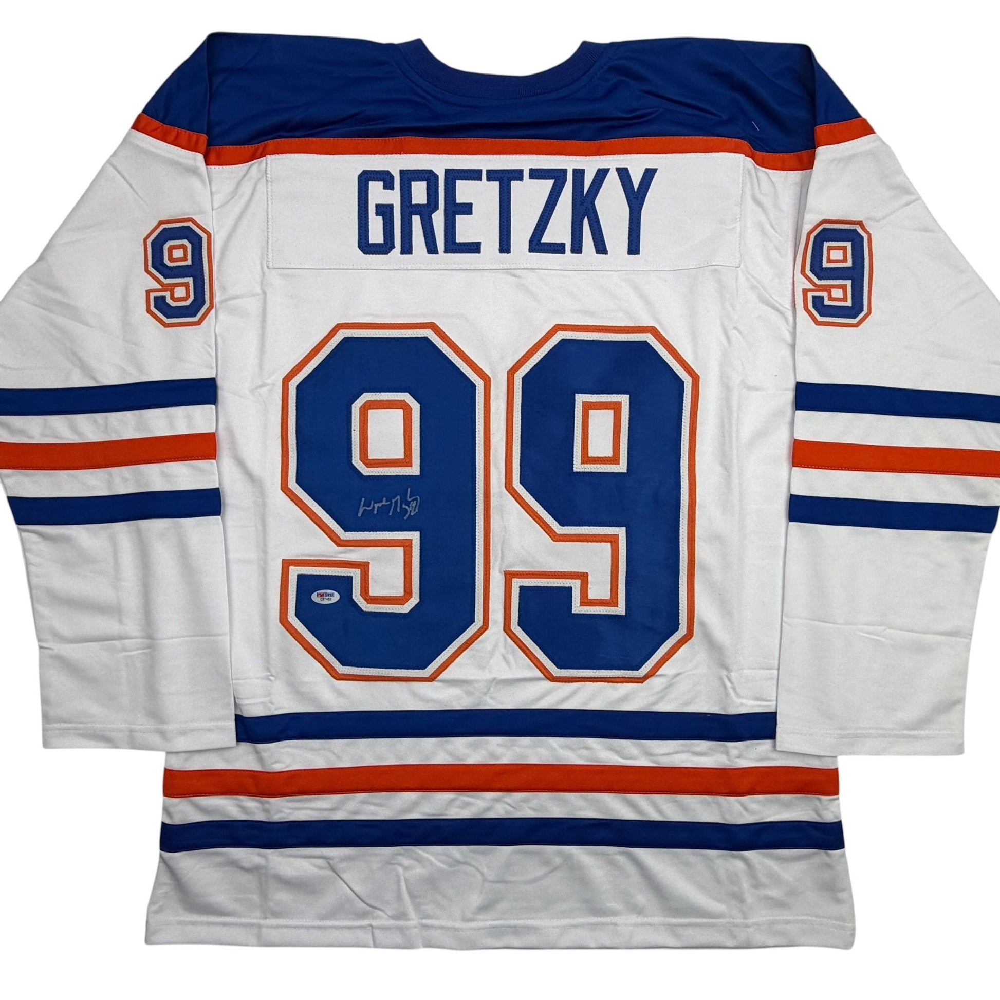 Autographed/Signed Wayne Gretzky Edmonton White Hockey Jersey PSA/DNA COA