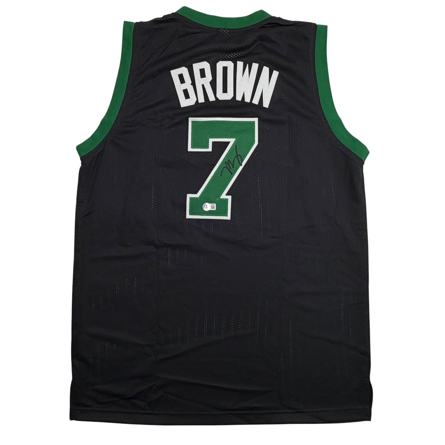 Autographed/Signed Jaylen Brown Boston Black Basketball Jersey Beckett BAS COA