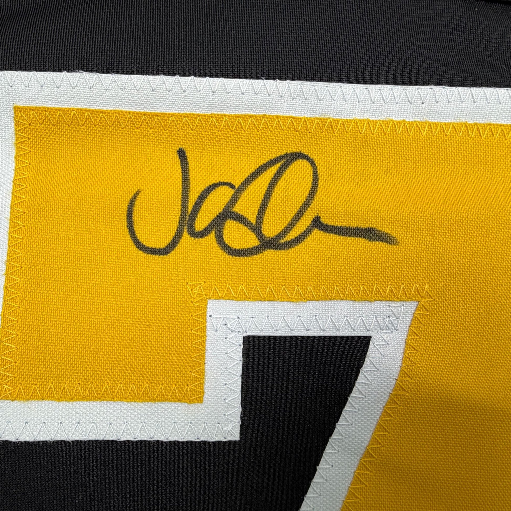 Autographed/Signed John Cullen Pittsburgh Black Hockey Jersey JSA COA