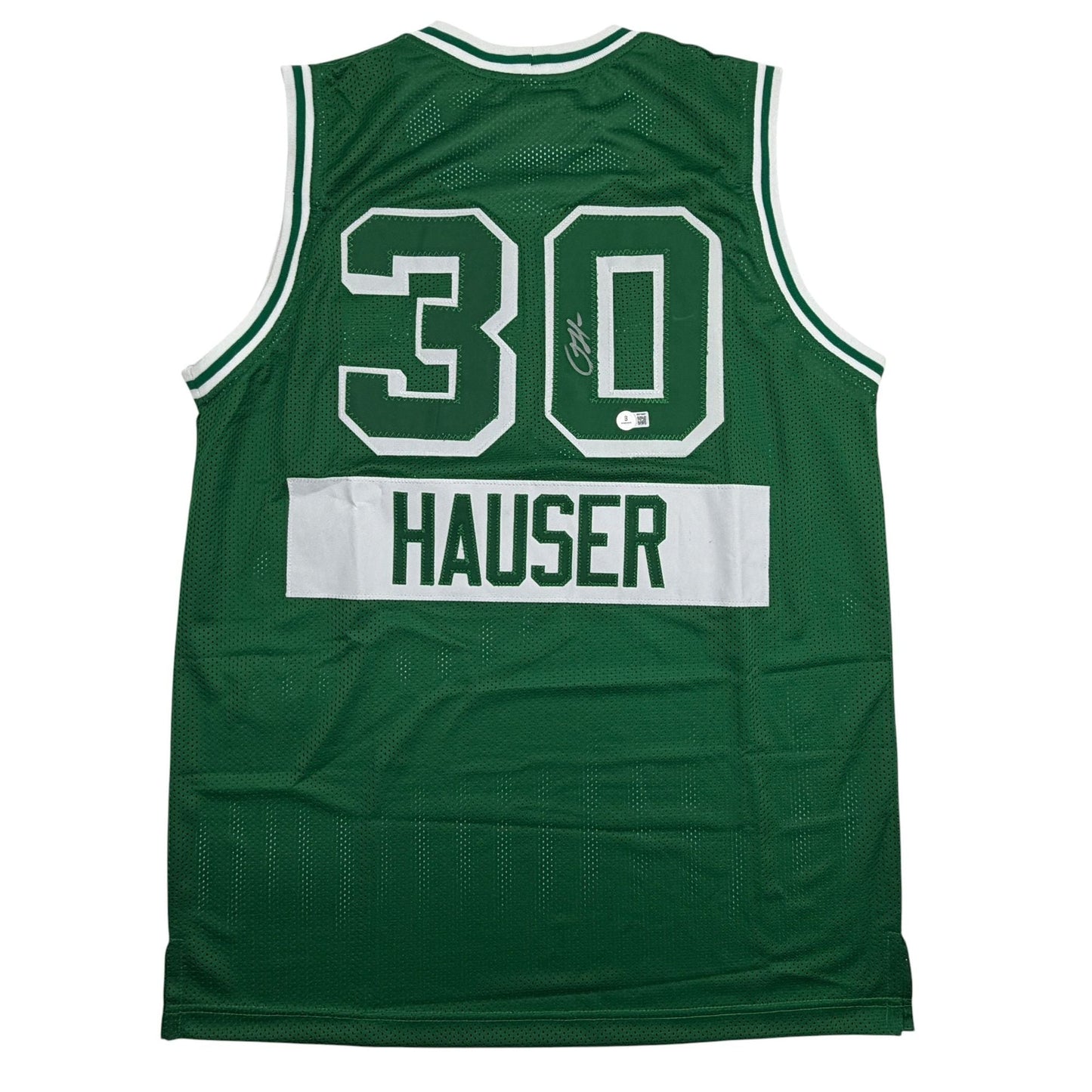 Autographed/Signed Sam Hauser Boston Green City Edition Basketball Jersey Beckett BAS COA