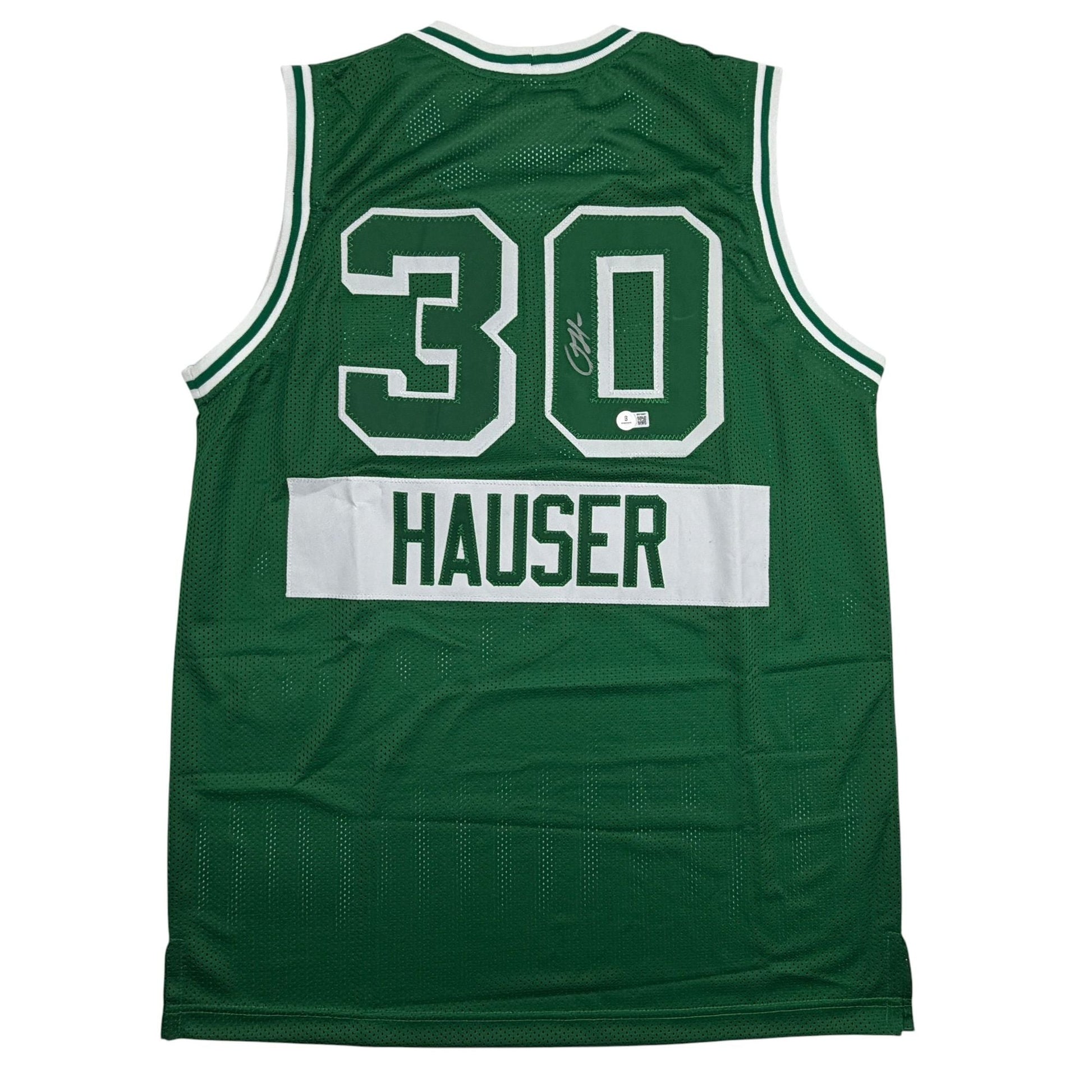 Autographed/Signed Sam Hauser Boston Green City Edition Basketball Jersey Beckett BAS COA