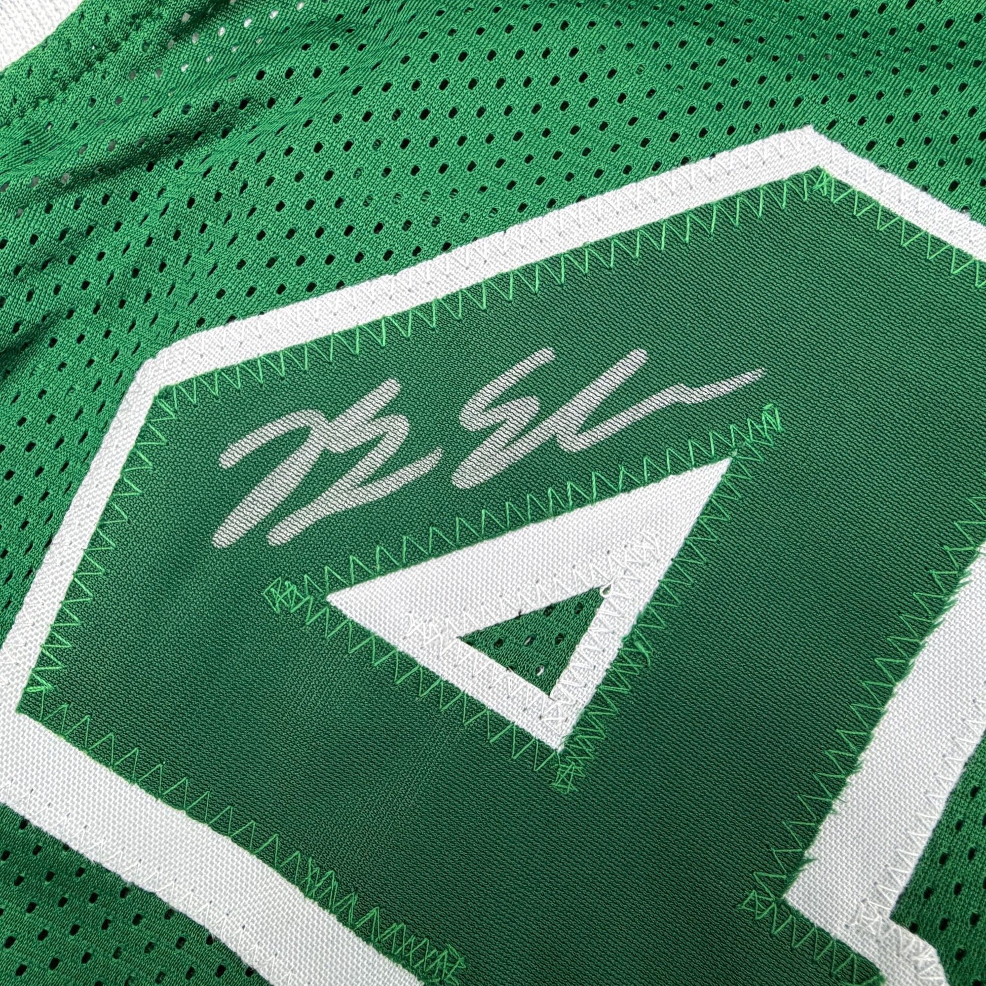 Autographed/Signed Brian Scalabrine Boston Green City Edition Basketball Jersey Beckett BAS COA