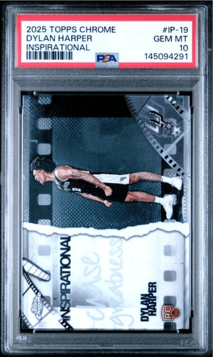 Graded 2025 Topps Chrome Dylan Harper #IP19 Inspirational Rookie RC Basketball Card PSA 10 Gem Mint