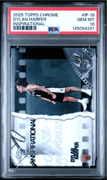 Graded 2025 Topps Chrome Dylan Harper #IP19 Inspirational Rookie RC Basketball Card PSA 10 Gem Mint