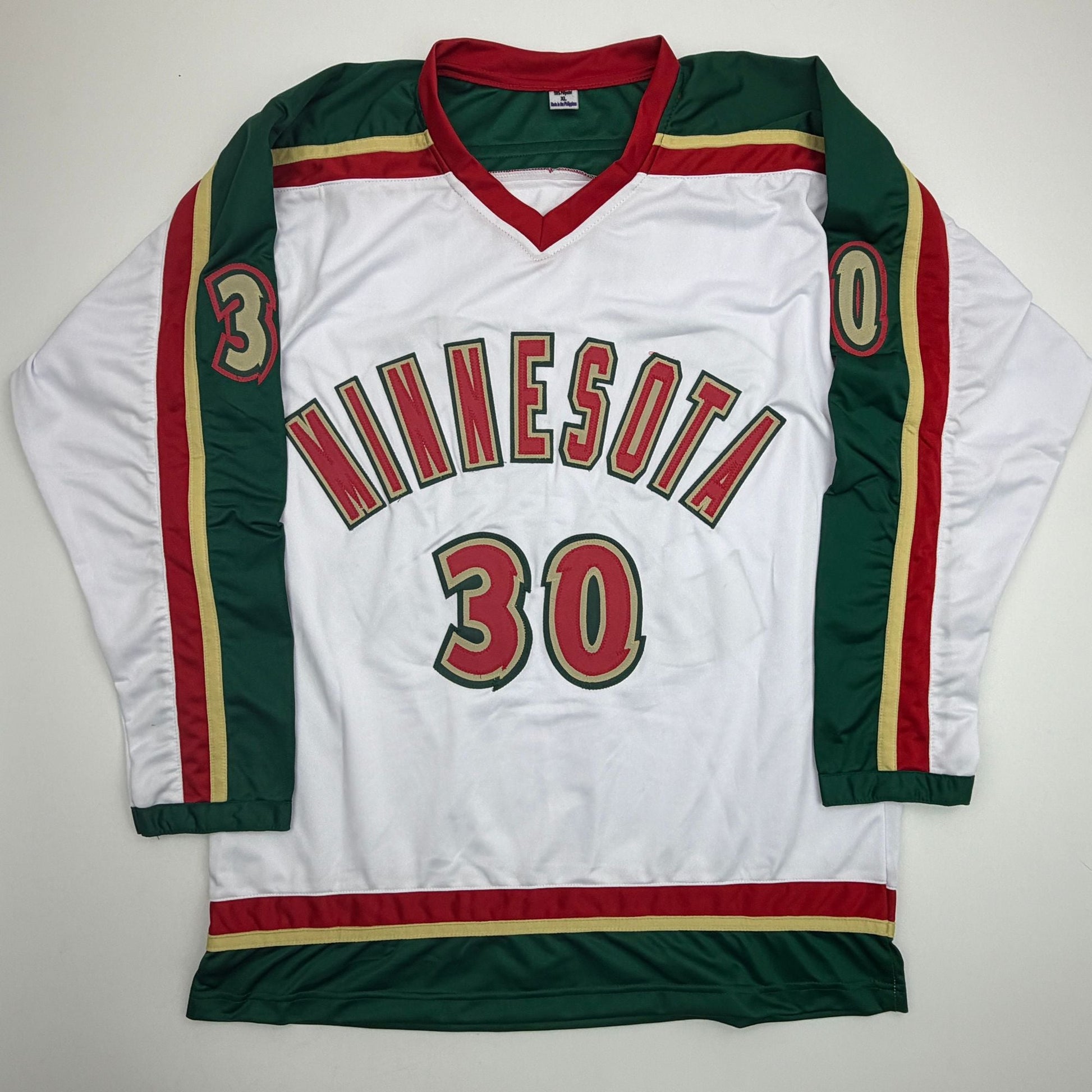 Autographed/Signed Jesper Wallstedt Minnesota White 25th Anniversary Hockey Jersey Beckett BAS COA