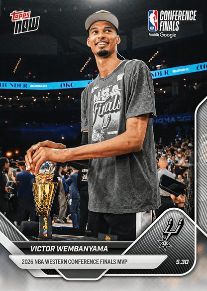2025 Topps Now Victor Wembanyama #324 2025-26 NBA Western Conference Finals MVP San Antonio Spurs Basketball Card