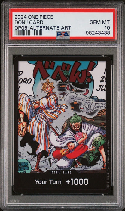 Graded 2024 One Piece DON!! CARD OP06 Wings of the Captain Trading Card Game PSA 10 Gem Mint
