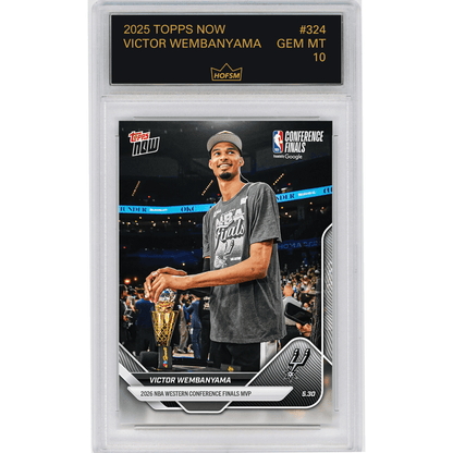 Graded 2025 Topps Now Victor Wembanyama #324 2025-26 NBA Western Conference Finals MVP San Antonio Spurs Basketball Card HOFSM 10 Gem Mint