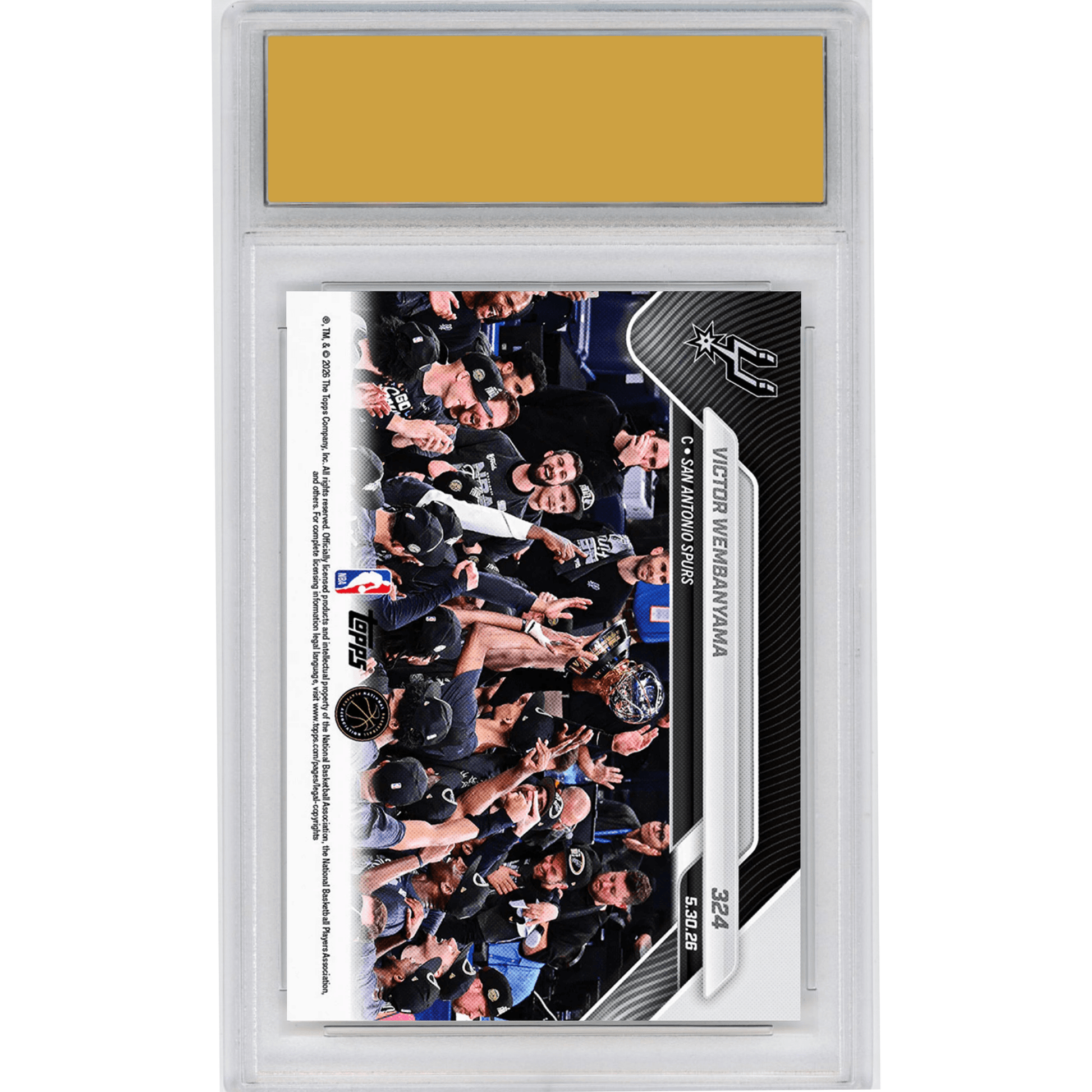 Graded 2025 Topps Now Victor Wembanyama #324 2025-26 NBA Western Conference Finals MVP San Antonio Spurs Basketball Card HOFSM 10 Gem Mint
