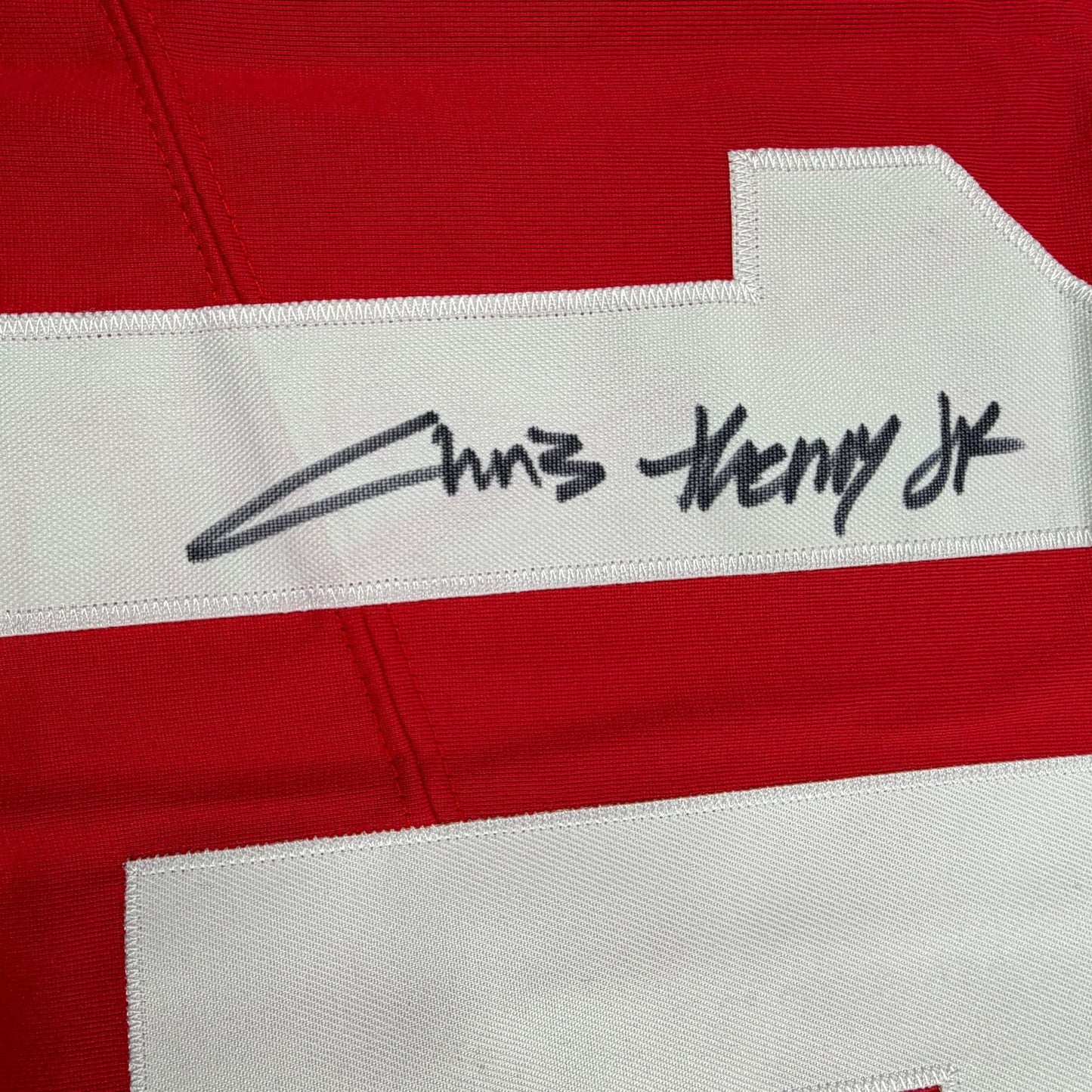 Autographed/Signed Chris Henry Jr. Ohio State Red College Football Jersey JSA COA