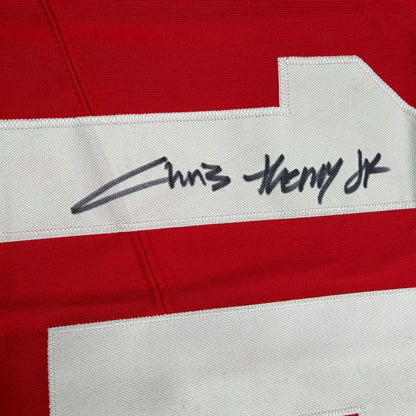 Autographed/Signed Chris Henry Jr. Ohio State Red College Football Jersey JSA COA