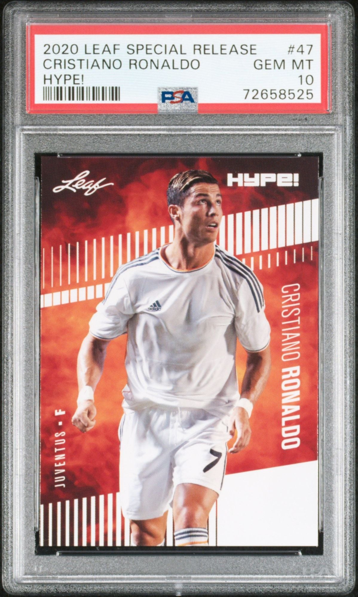 Graded 2020 Leaf Special Release Cristiano Ronaldo #47 Hype Soccer Card PSA 10 Gem Mint