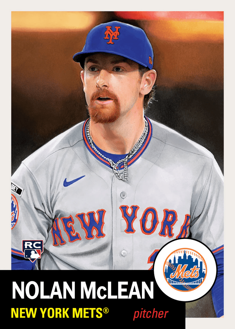 2026 Topps Living Nolan McLean #928 New York Mets Rookie RC Baseball Card
