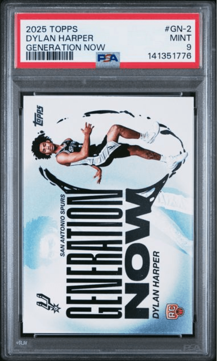Graded 2025 Topps Dylan Harper #GN2 Generation Now Rookie RC Basketball Card PSA 9 Mint