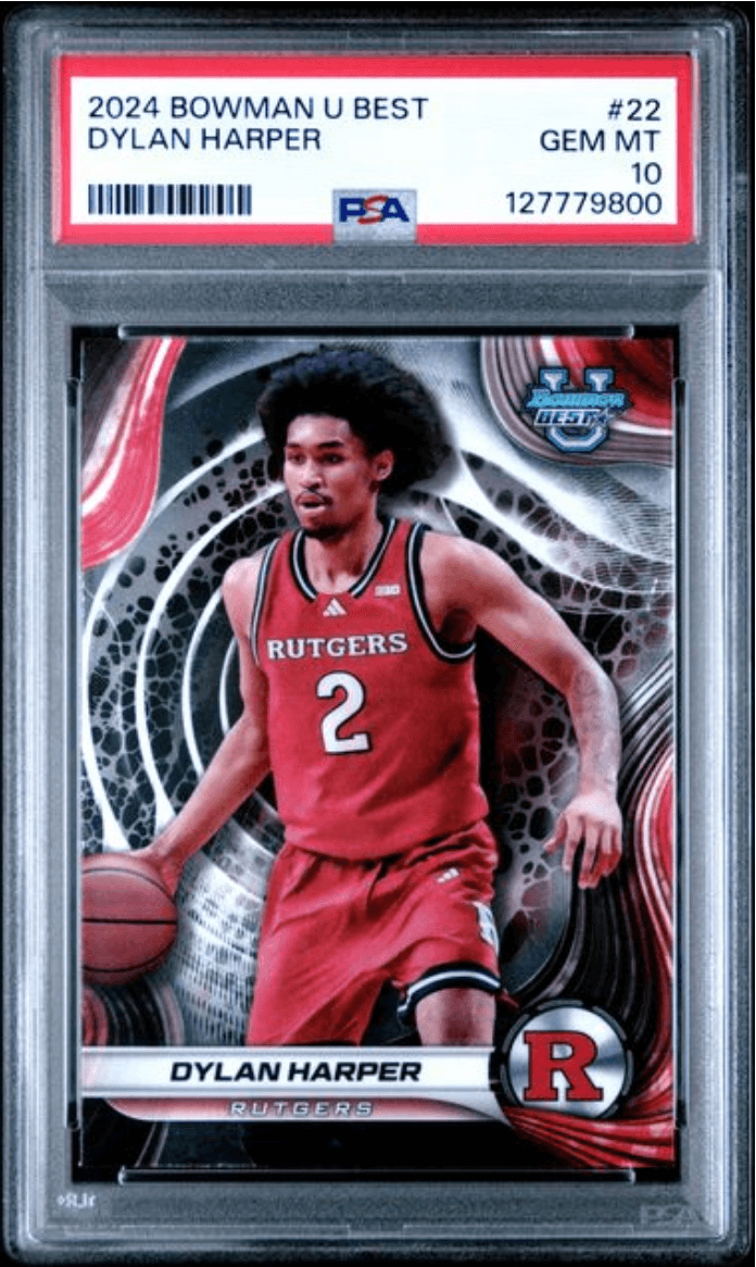 Graded 2024 Topps Bowman U Best Dylan Harper #22 Rookie RC Basketball Card PSA 10 Gem Mint