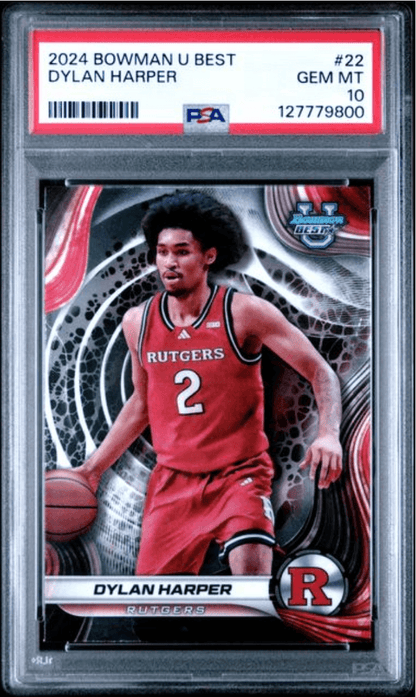 Graded 2024 Topps Bowman U Best Dylan Harper #22 Rookie RC Basketball Card PSA 10 Gem Mint