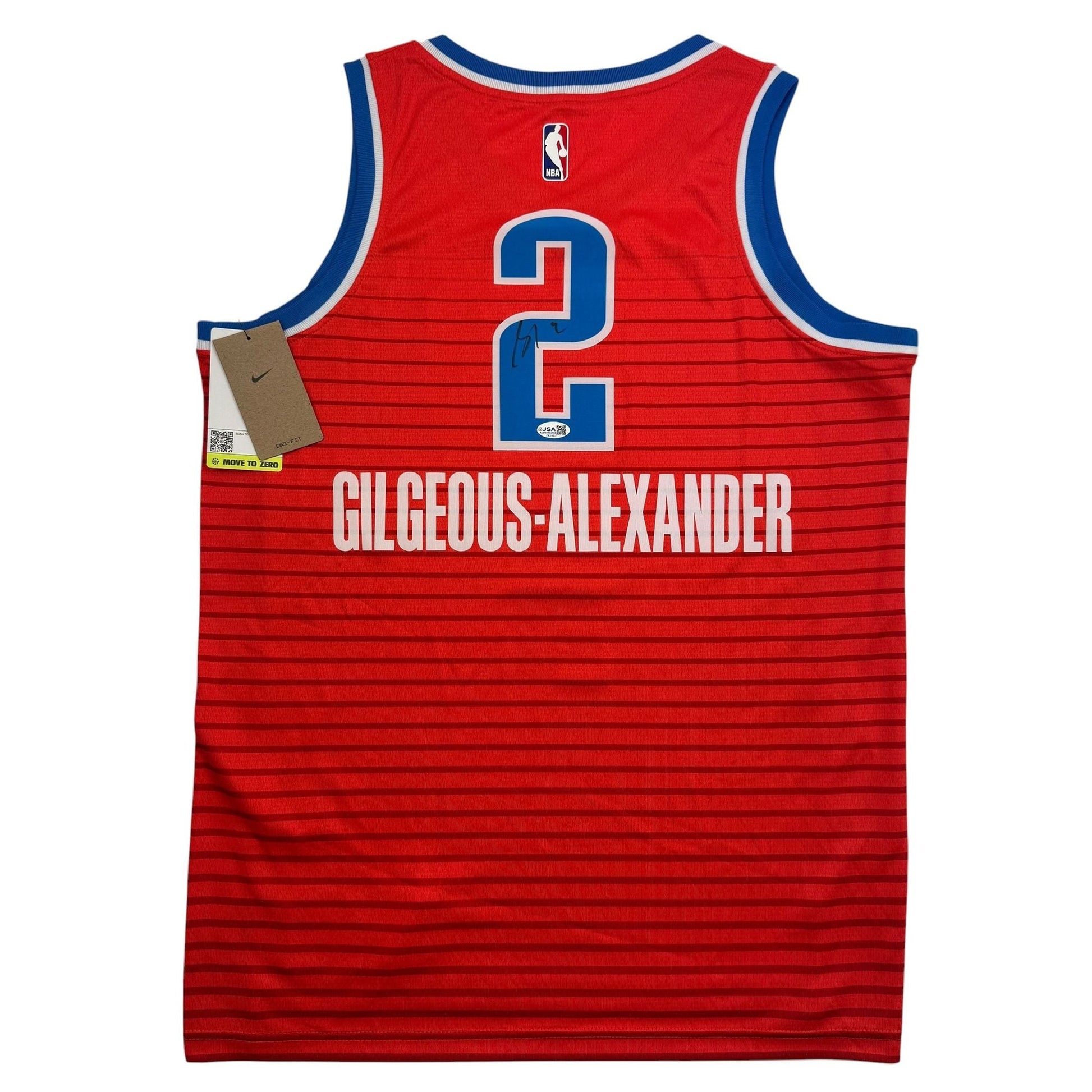Autographed/Signed Shai Gilgeous-Alexander SGA Oklahoma City OKC Thunder Orange Authentic Basketball Jersey JSA COA