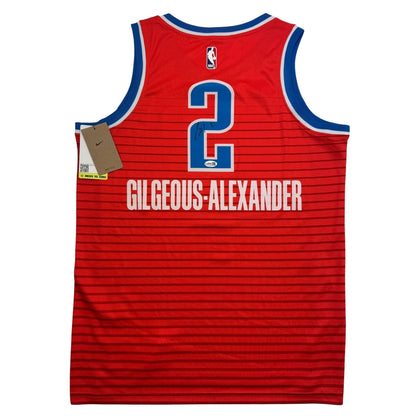 Autographed/Signed Shai Gilgeous-Alexander SGA Oklahoma City OKC Thunder Orange Authentic Basketball Jersey JSA COA