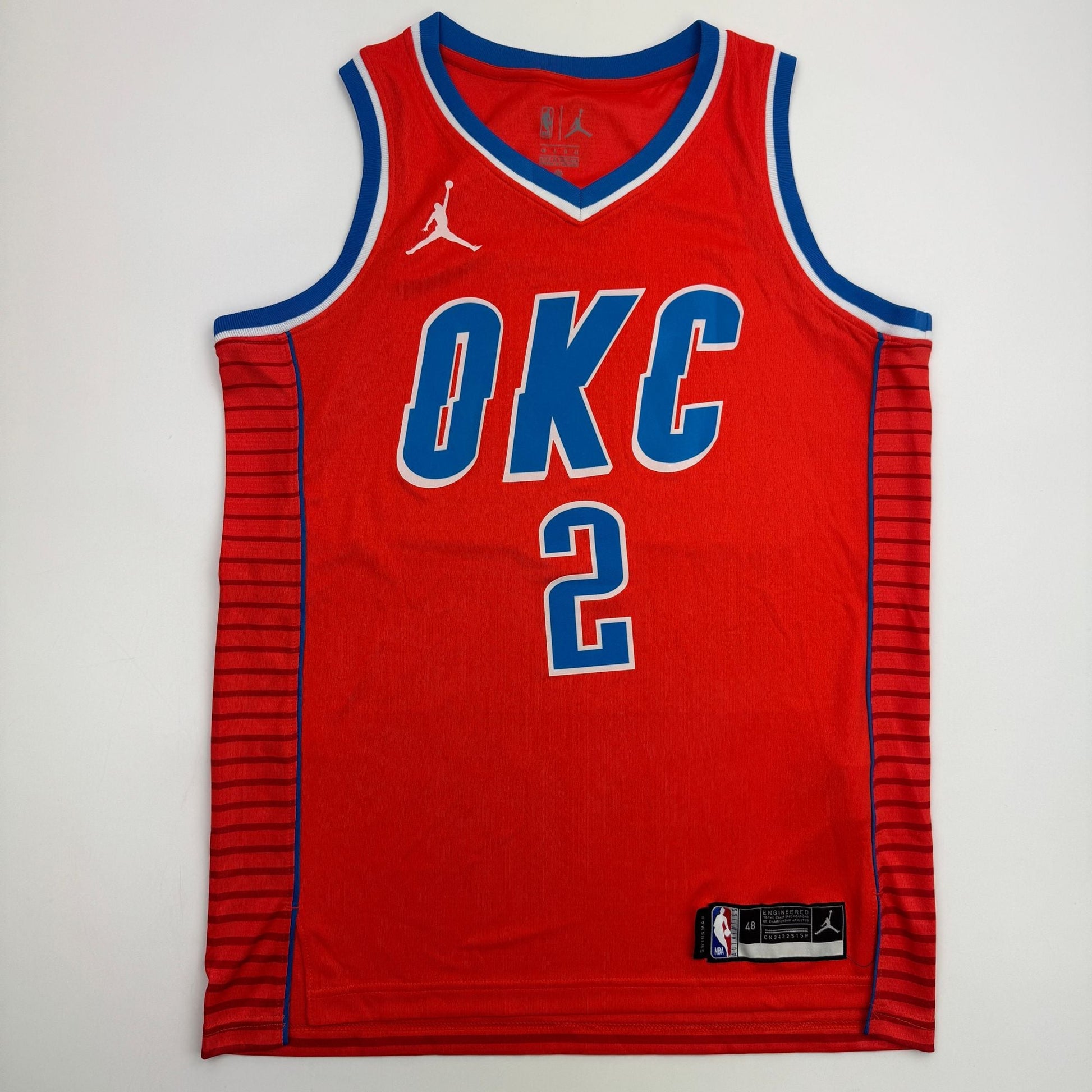 Autographed/Signed Shai Gilgeous-Alexander SGA Oklahoma City OKC Thunder Orange Authentic Basketball Jersey JSA COA