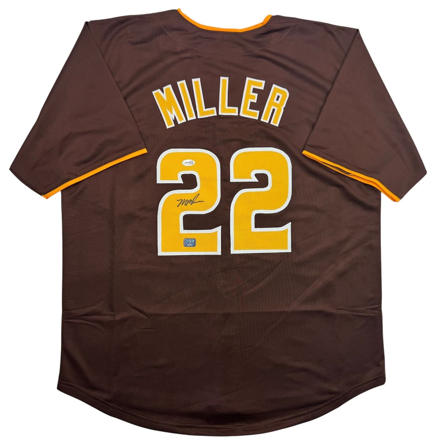 Autographed/Signed Mason Miller San Diego Brown Baseball Jersey LCG Prova COA