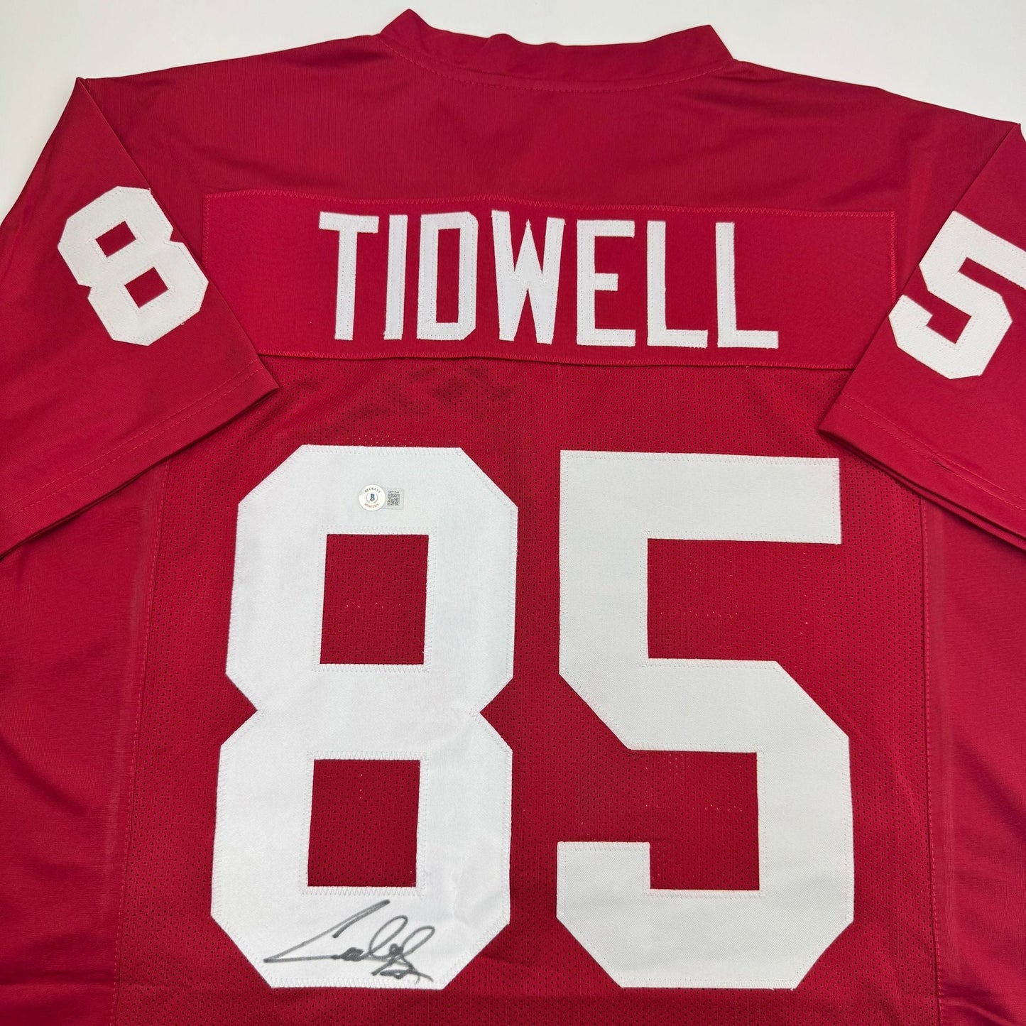 Autographed/Signed Cuba Gooding Jr Rod Tidwell Jerry Maguire Arizona Red Football Jersey Beckett BAS COA