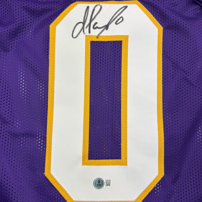 Autographed/Signed Ivan Pace Jr. Minnesota Purple Retro Football Jersey Beckett BAS COA