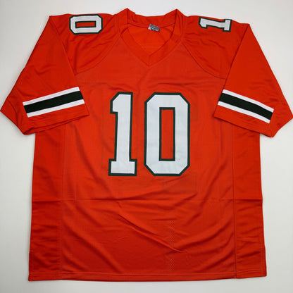 Autographed/Signed Malachi Toney Miami Orange College Football Jersey JSA COA
